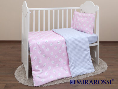 Постельное белье для новорожденных Овечки розовые, фото 7