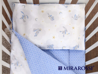 Постельное белье для новорожденных Зайка blue, фото 2