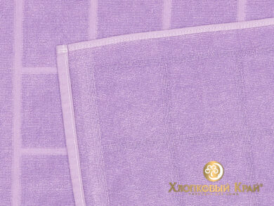 полотенце для лица 50х100 см Клетка лаванда, фото 7