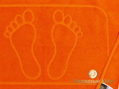 полотенце-коврик для ног 50х70 см оранж, фото 4