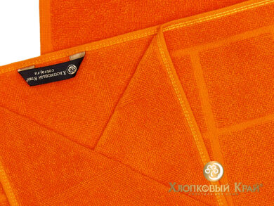 полотенце для лица 50х100 см Клетка оранж, фото 4