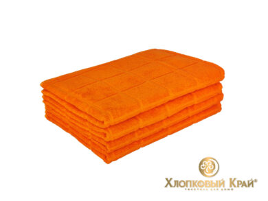 полотенце для лица 50х100 см Клетка оранж, фото 5