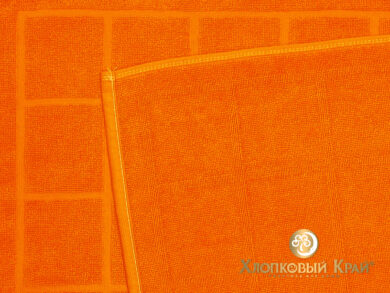 полотенце для лица 50х100 см Клетка оранж, фото 7