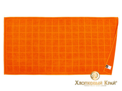 Полотенце банное 70х140 см Клетка оранж, фото 3