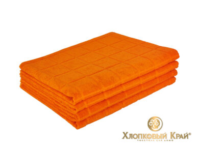 Полотенце банное 70х140 см Клетка оранж, фото 5