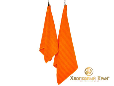 полотенца махровые Страйп оранж, фото 8