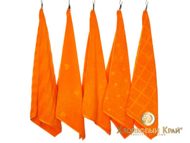 полотенца махровые Страйп оранж, фото 12