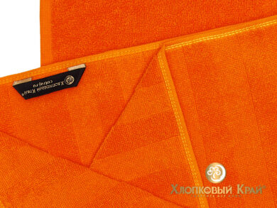 полотенца махровые Страйп оранж, фото 14