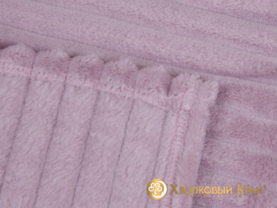 Плед велсофт Парма сливово-розовый страйп, фото 2